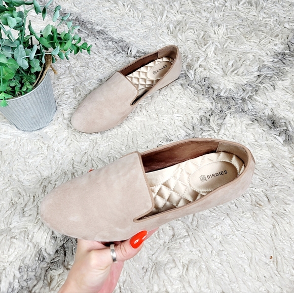 Birdies Shoes - Birdies Tan Starling suede flats Loafer